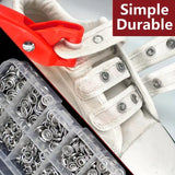 Silvery Metal Snap Buttons with Easy Install Pliers